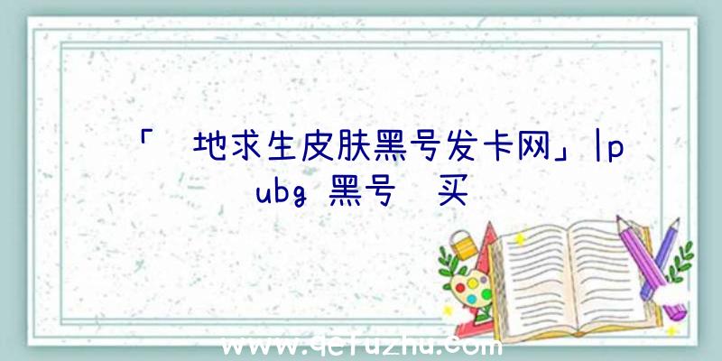 「绝地求生皮肤黑号发卡网」|pubg